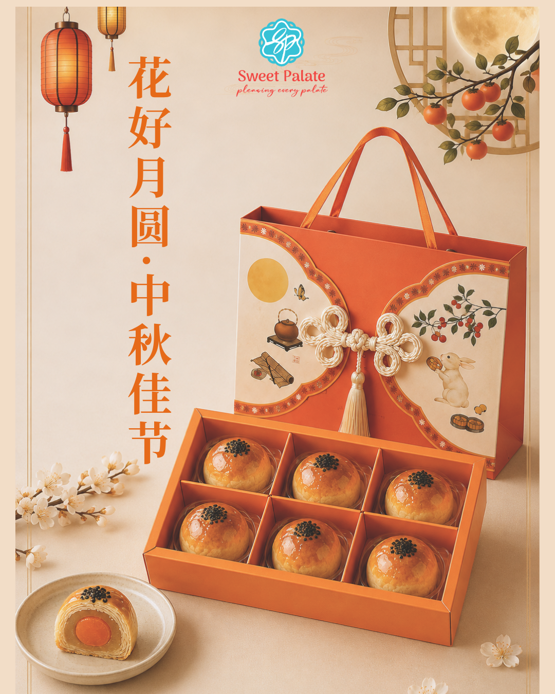 Sweet Palate Butter Salted Egg Yolk Pastry Sweet Palate Butter Salted Egg Yolk Pastry 6-piece gift box featuring premium low-sweet white lotus paste, whole salted egg yolks and delicate buttery pastry.